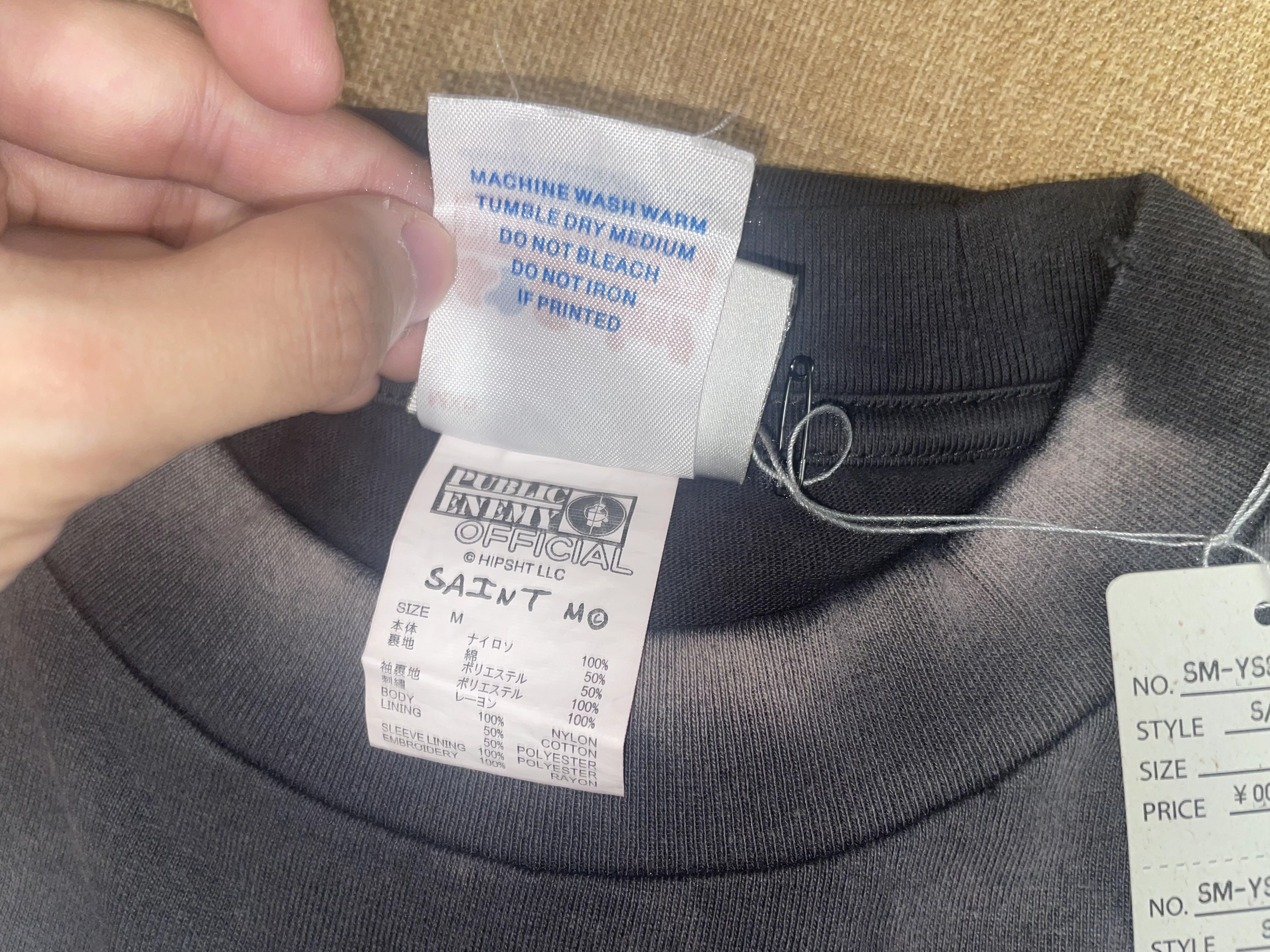 SAINT Mxxxxxx x Public Enemy SS Tee "Black" (SM-YS1-0000-C18）