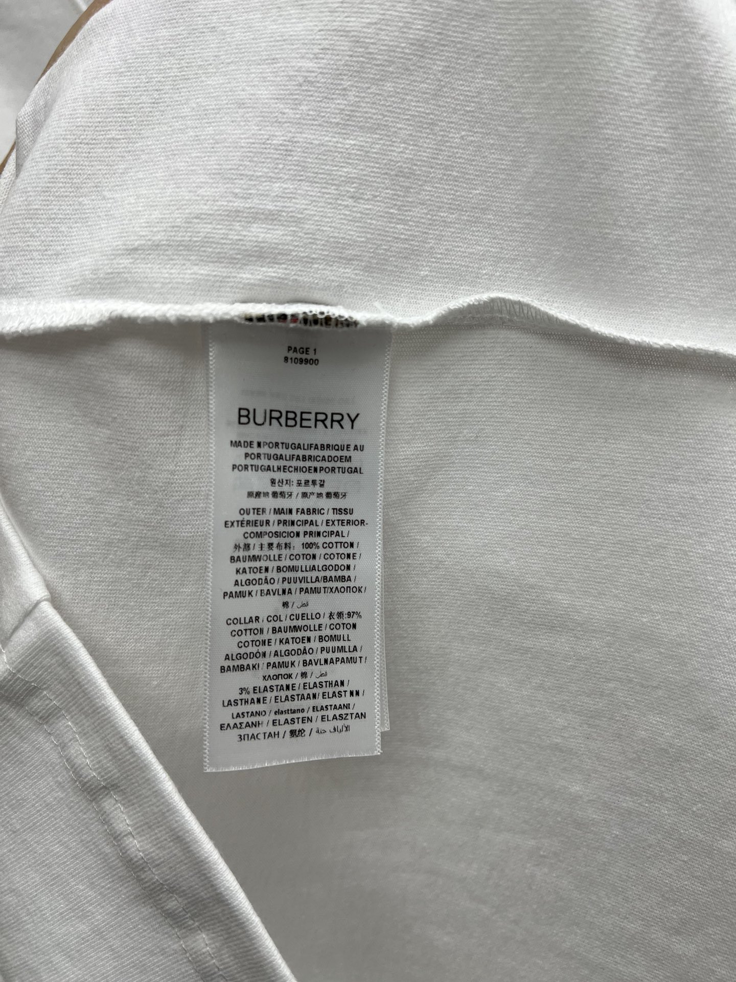 BURBERRY Checked Equestrian Rider Logo Cotton Tee Shirt （81098991）