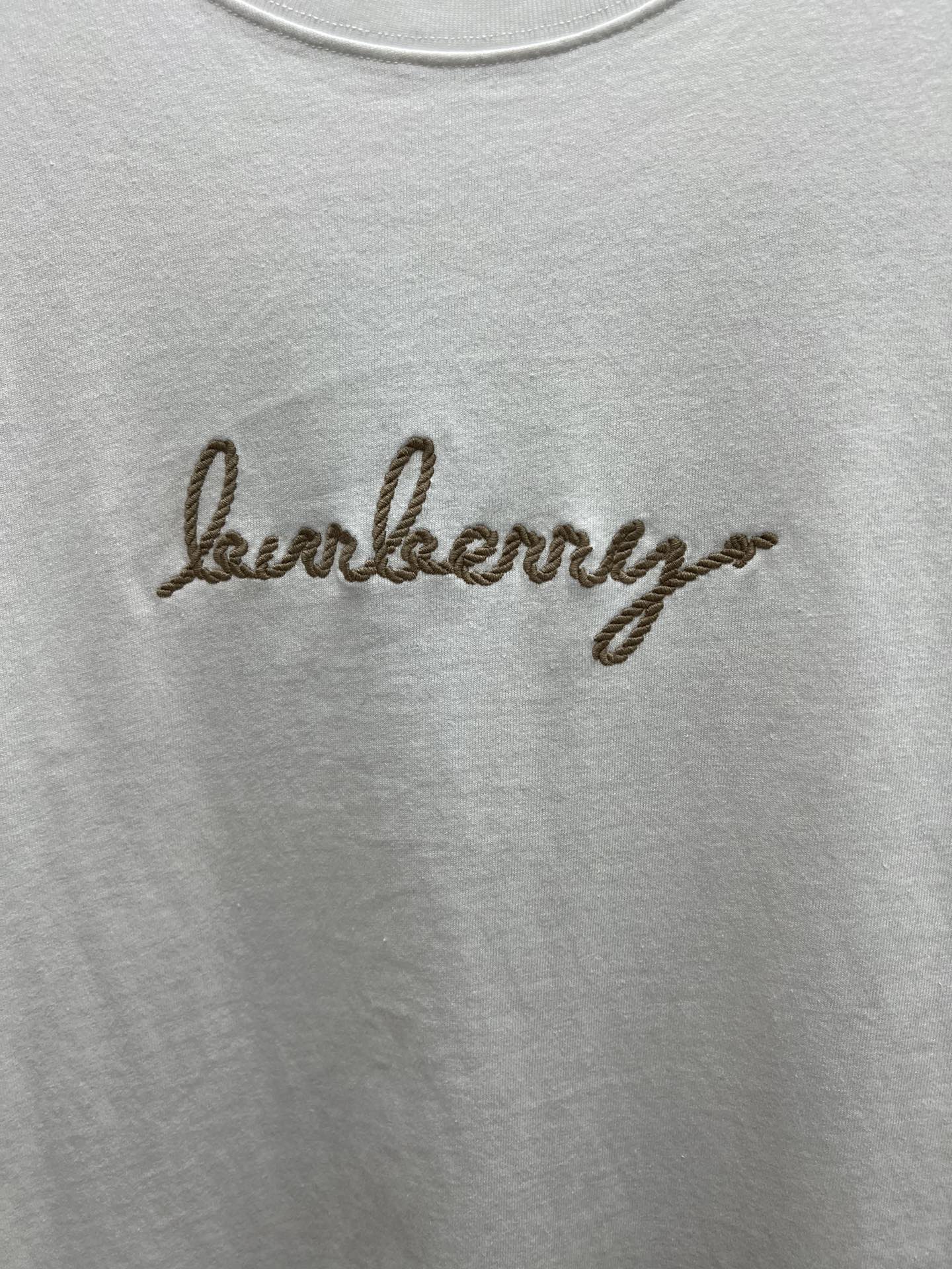 BURBERRY Checked Equestrian Rider Logo Cotton Tee Shirt （81098991）