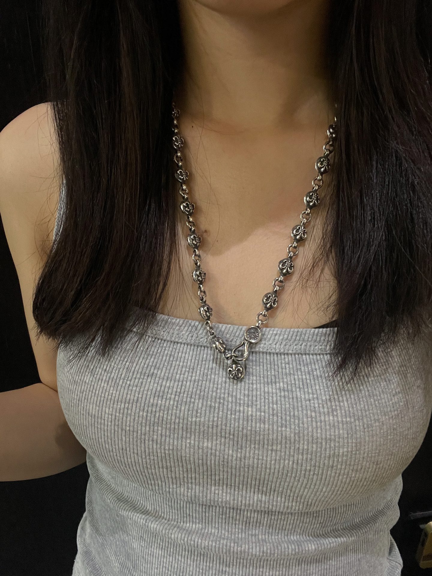 Chrome Hearts Cross Bead Necklace（CHROME HEARTS 397）