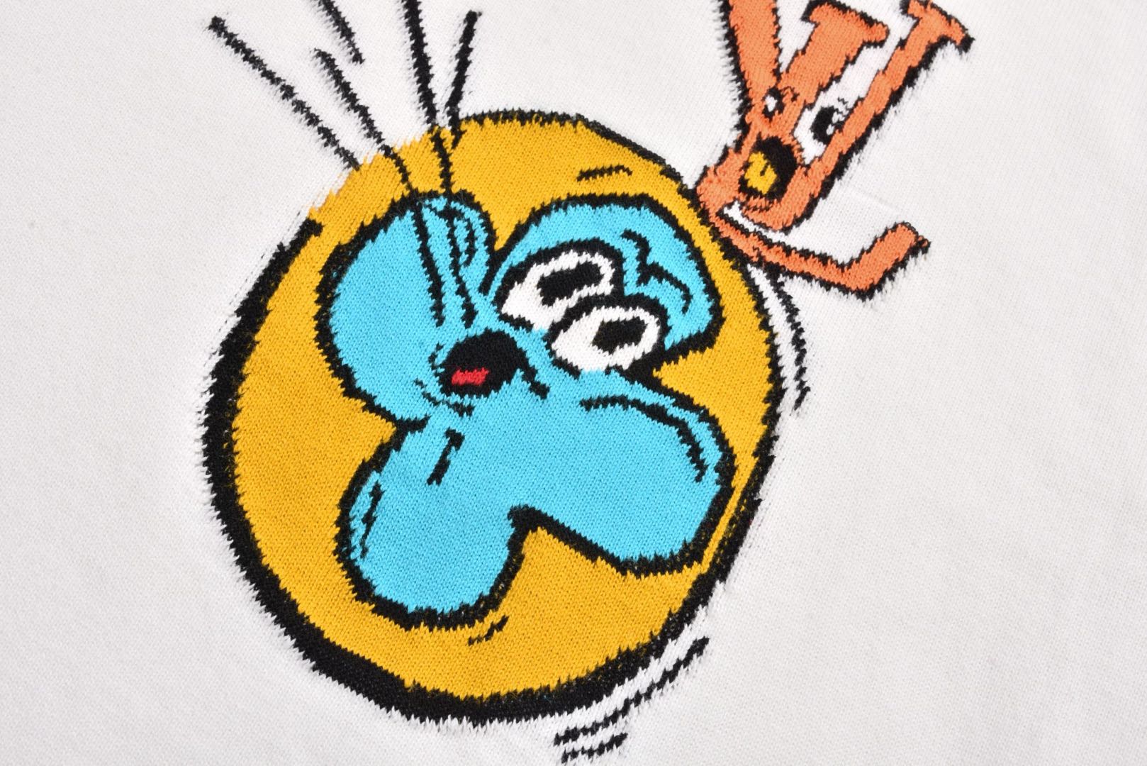 Louis Vuitton Monogram Comics Intarsia Short-Sleeved CrewneckMulticolor(1AB54D)