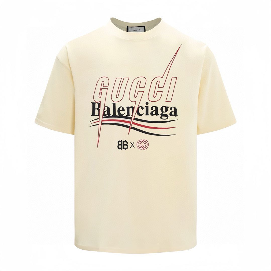 Gucci&BALANCIAGA printed T-shirt（124744）