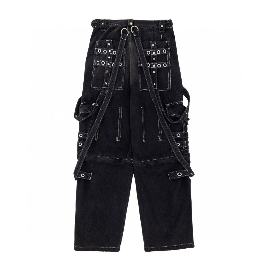 BALENCIAGA Men's Raver Baggy Pants in Black（681693TBP471055）