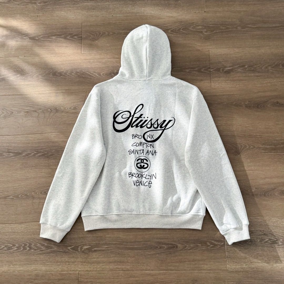 Stussy World Tour 2024 Zip Hoodie Black（3973860）