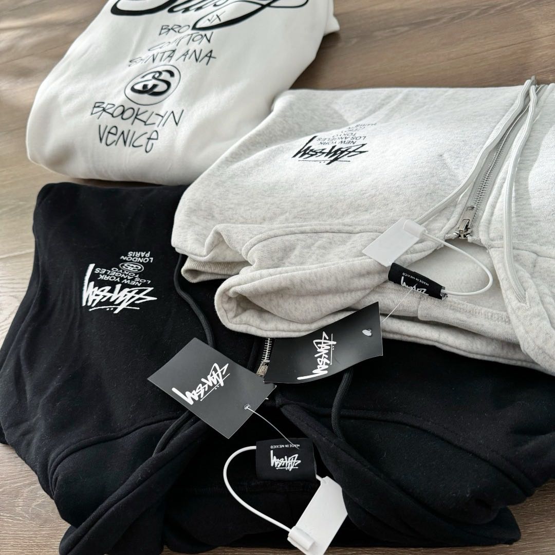 Stussy World Tour 2024 Zip Hoodie Black（3973860）