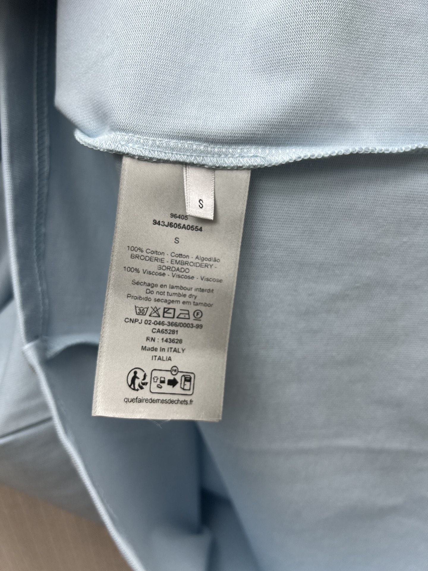 Dior CD logo cotton T-shirt（943J605A0554-C582）