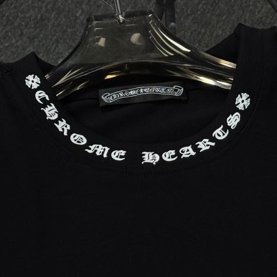 CHROME HEARTS NECK LOGO S/S TEE (CH-051）