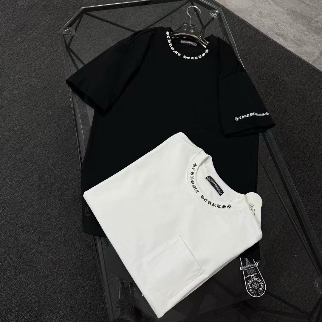CHROME HEARTS NECK LOGO S/S TEE (CH-051）