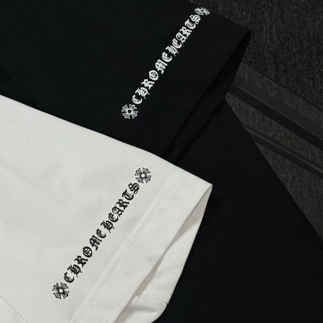 CHROME HEARTS NECK LOGO S/S TEE (CH-051）