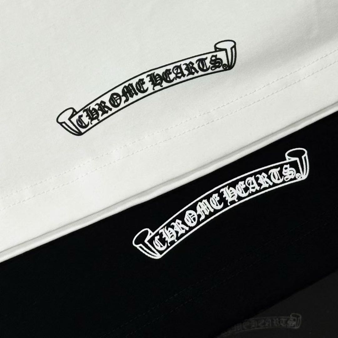 CHROME HEARTS NECK LOGO S/S TEE (CH-051）