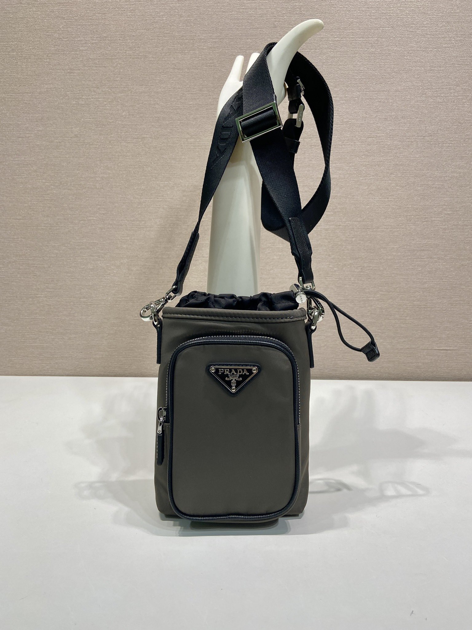 PRADA Saffiano Leather Smartphone Case "Gray" (2ZH126_053_F0170)
