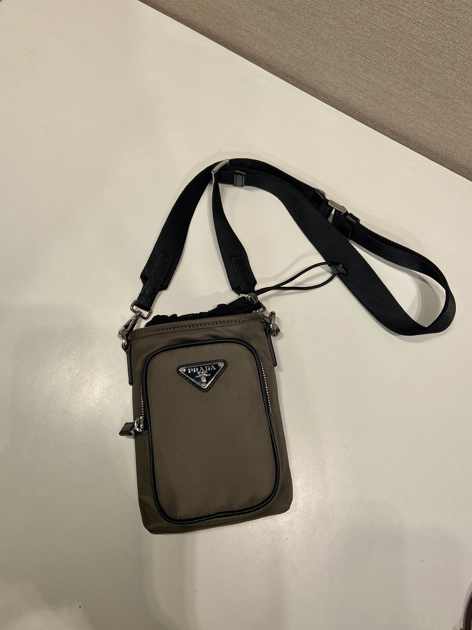 PRADA Saffiano Leather Smartphone Case "Gray" (2ZH126_053_F0170)