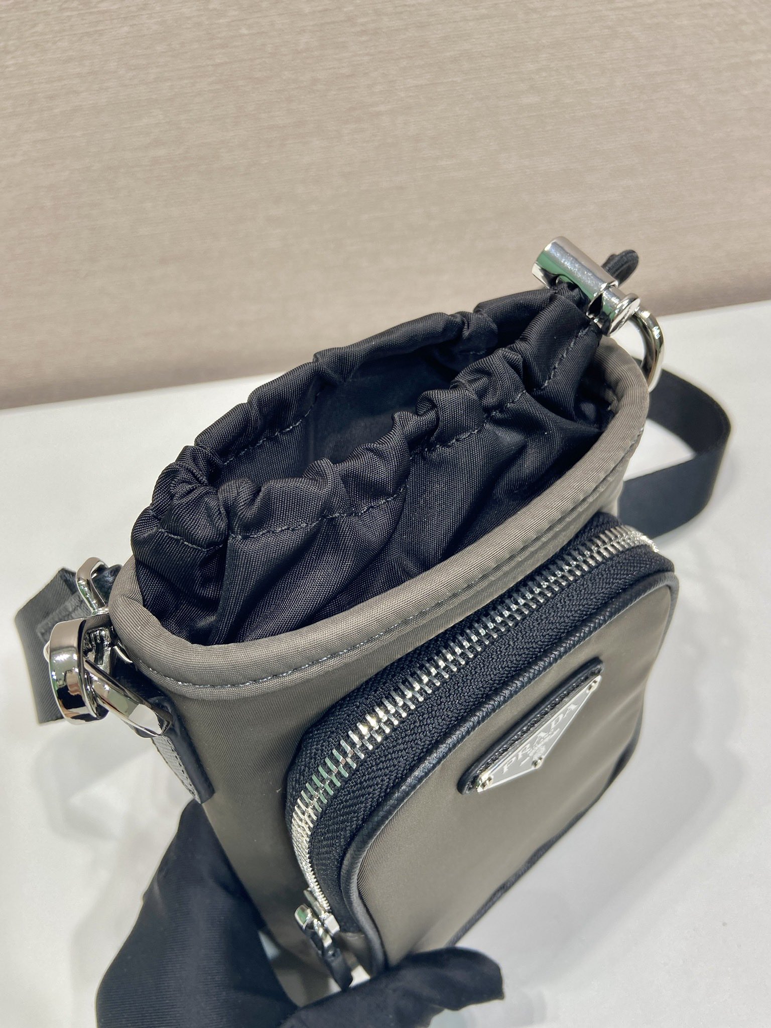 PRADA Saffiano Leather Smartphone Case "Gray" (2ZH126_053_F0170)