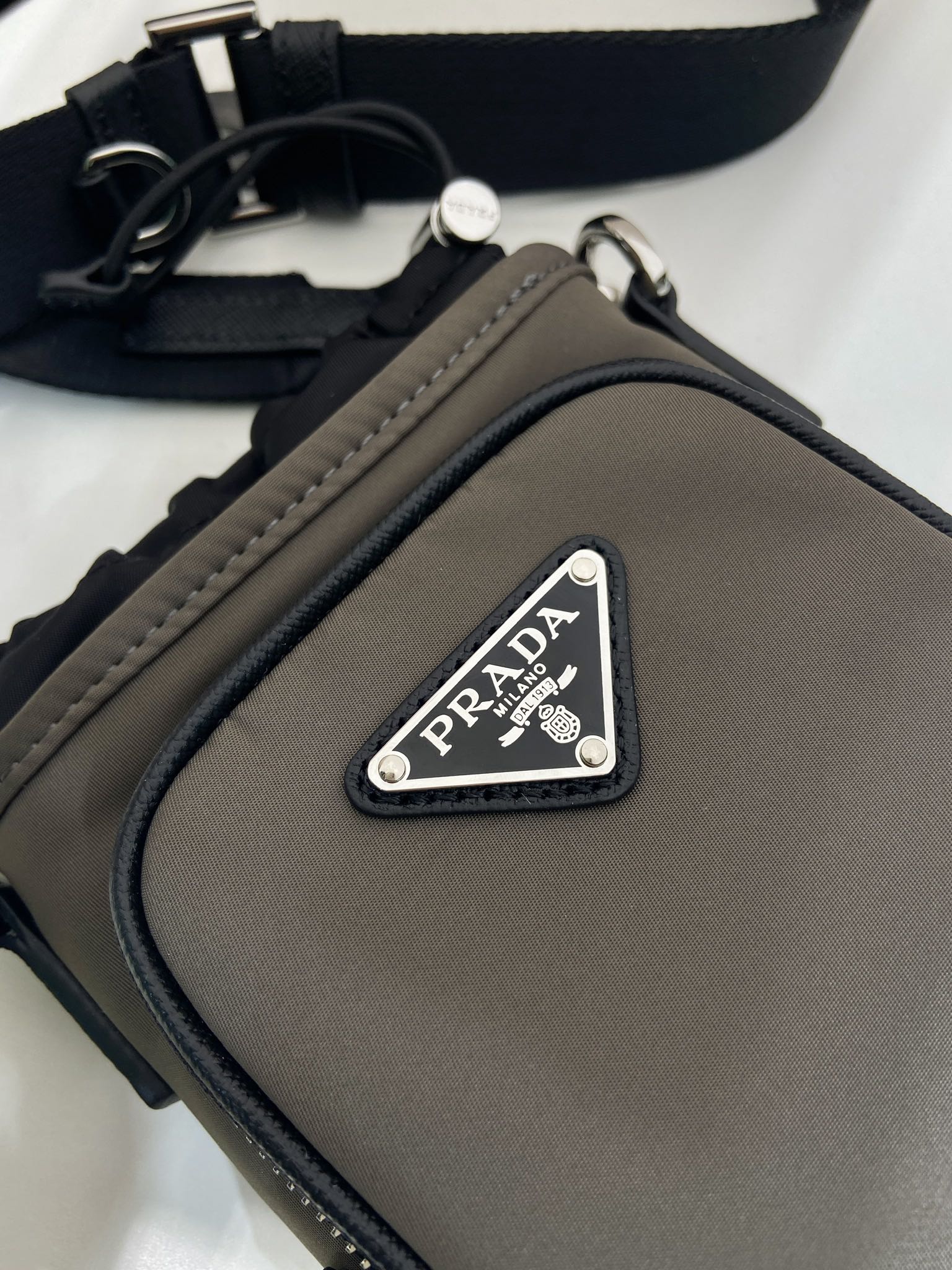 PRADA Saffiano Leather Smartphone Case "Gray" (2ZH126_053_F0170)