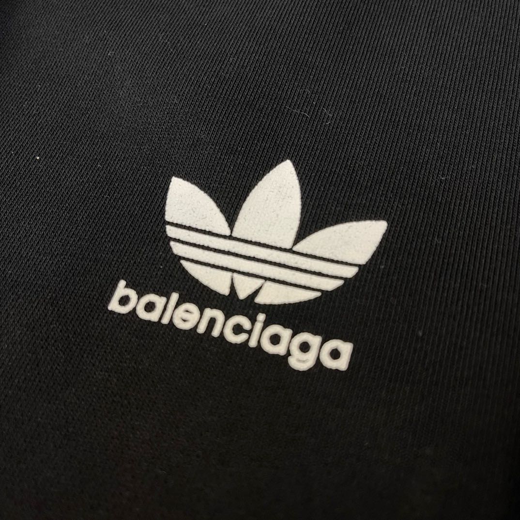 adidas BALENCIAGA Hoodie Large Fit "Black"（729322TNVN28482）
