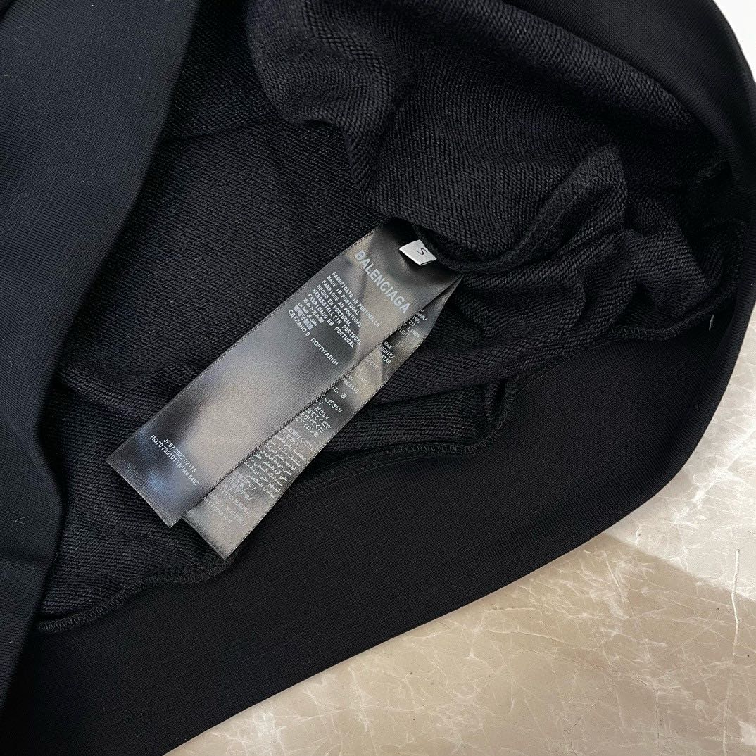 adidas BALENCIAGA Hoodie Large Fit "Black"（729322TNVN28482）
