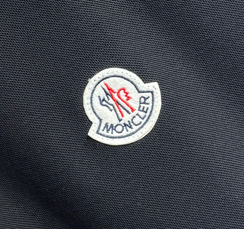 Moncler Black Tricolor-Trimmed Cotton Piquet Polo Shirt（K10918A7030084556999）