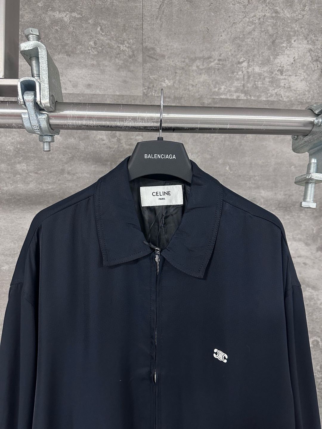 CELINE blouson jacket with triomphe embroidery (2W47B585X-07MR）