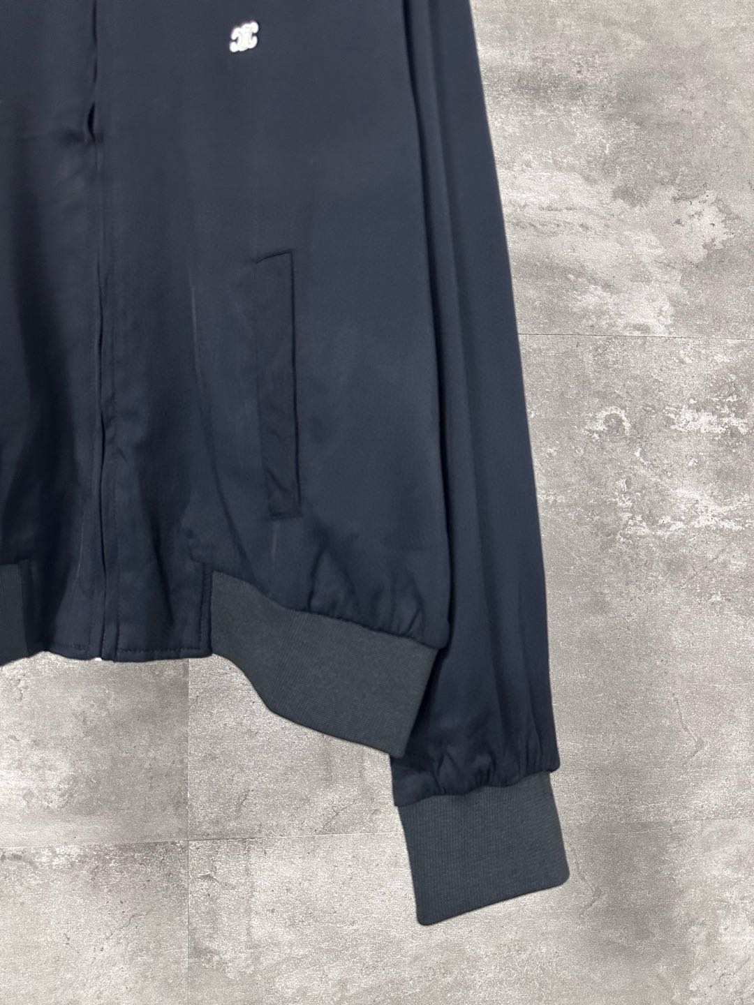 CELINE blouson jacket with triomphe embroidery (2W47B585X-07MR）