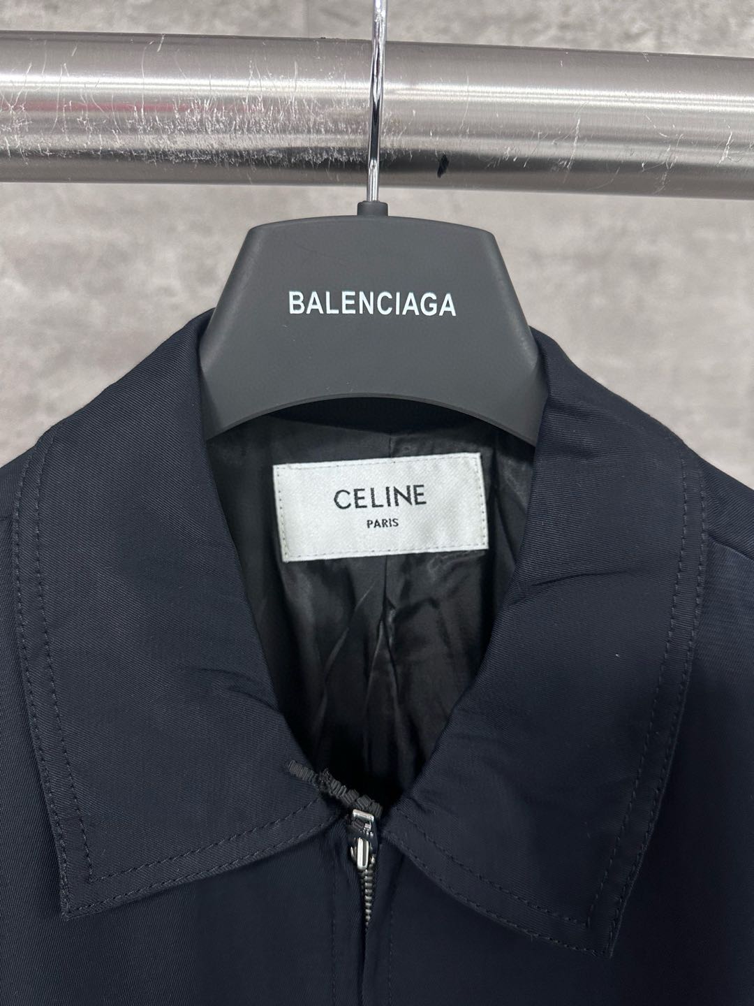CELINE blouson jacket with triomphe embroidery (2W47B585X-07MR）
