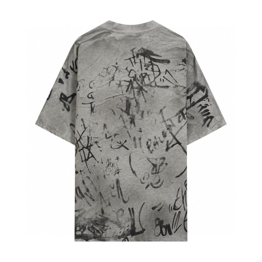 BALENCIAGA Skater T-shirt Oversized "Grey/Silver（739028TOVA71300）