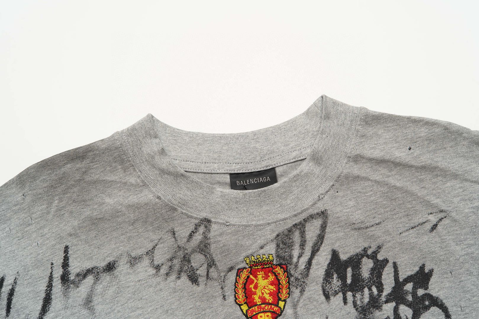 BALENCIAGA Skater T-shirt Oversized "Grey/Silver（739028TOVA71300）