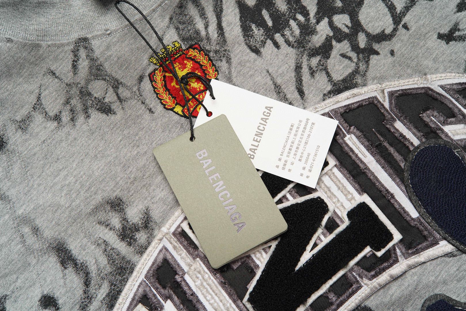 BALENCIAGA Skater T-shirt Oversized "Grey/Silver（739028TOVA71300）