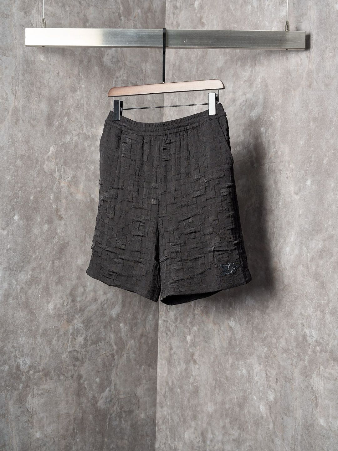 Louis Vuitton Graphic Jacquard Fluid Shorts Black（1AHCD8）