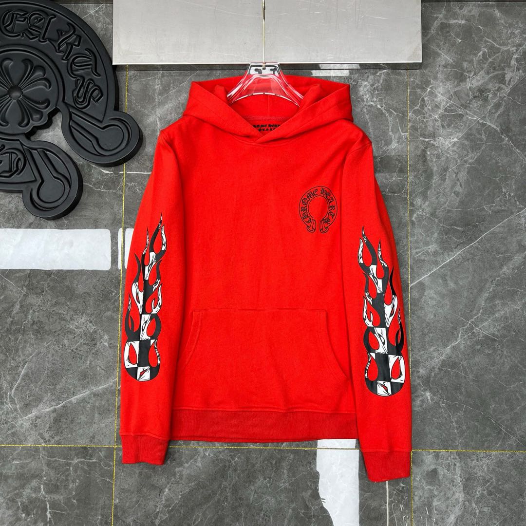 Chrome Hearts x Matty Boy Flames Hoodie 'Red' (1383-100000106XMBFH-RED）