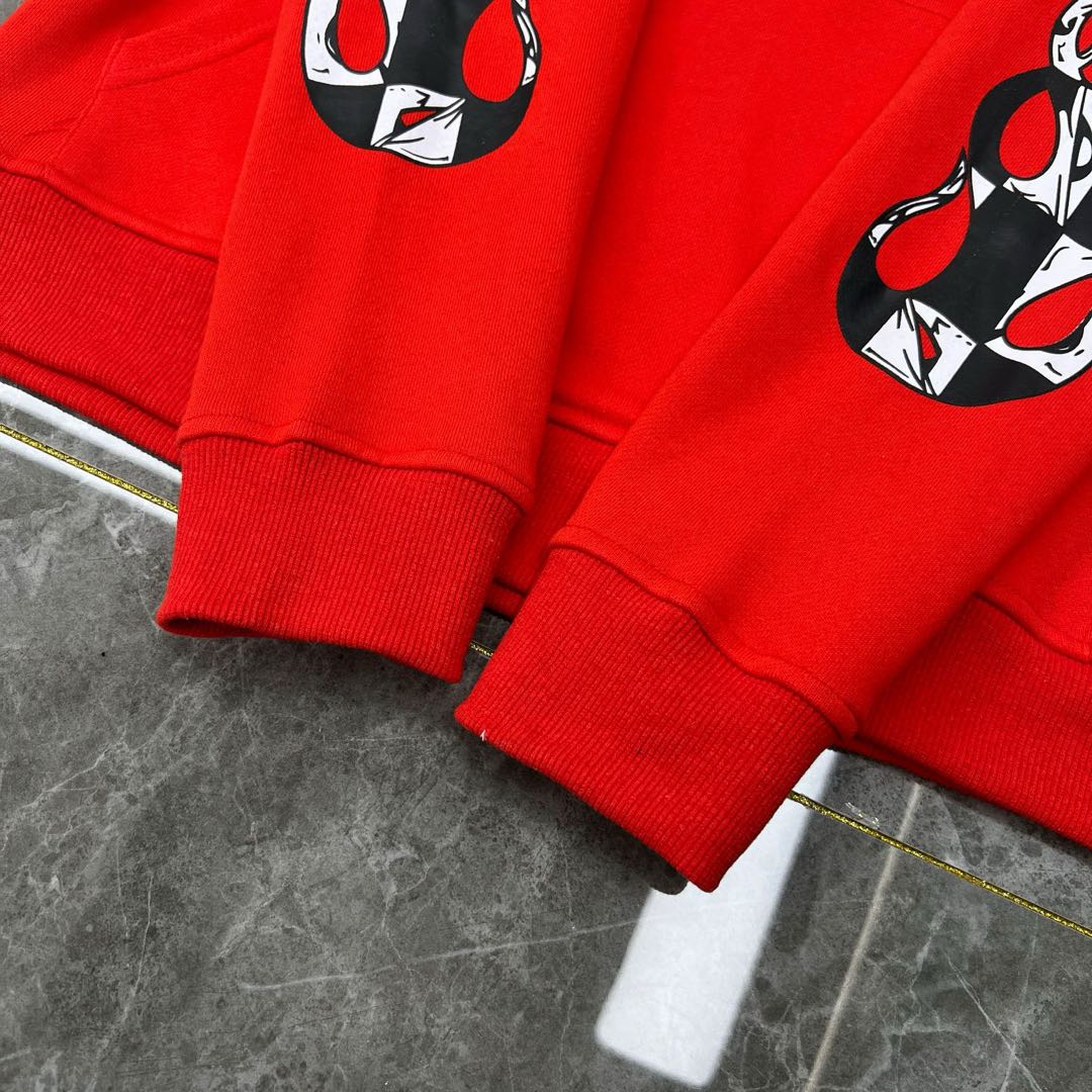 Chrome Hearts x Matty Boy Flames Hoodie 'Red' (1383-100000106XMBFH-RED）