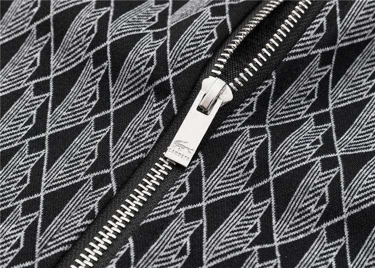 LACOSTE Men's Paris Zip-Up Sweatshirt and Pants Set (Black) (SH1368-4PC）