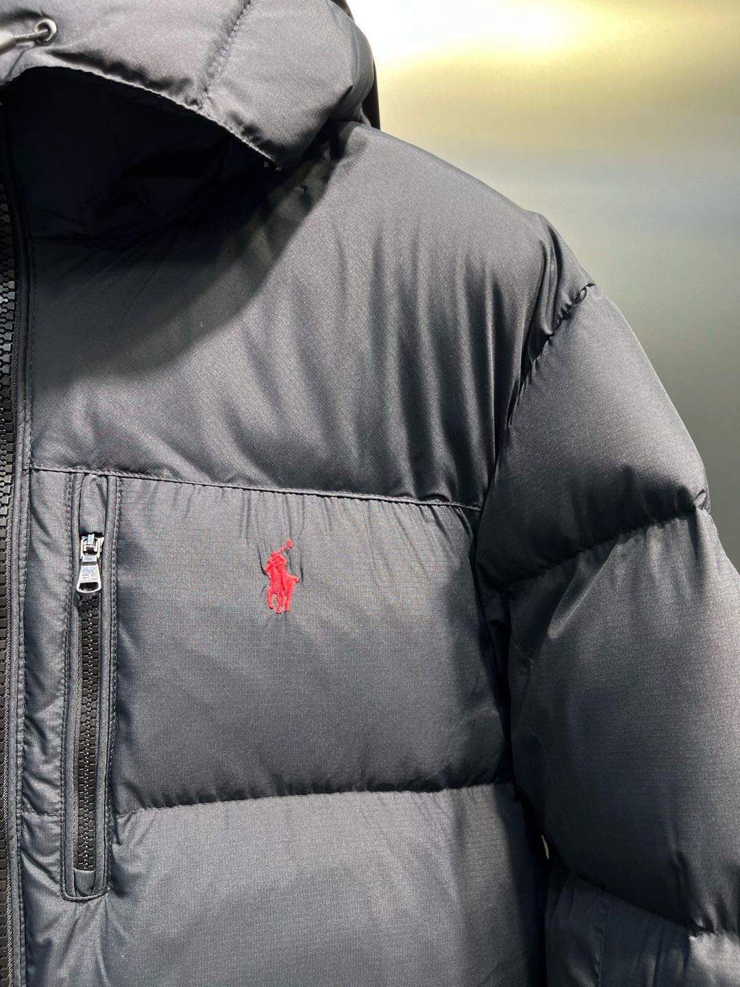 Polo Ralph Lauren Hooded Quilted Jacket With Side Zipper（710940237-001）