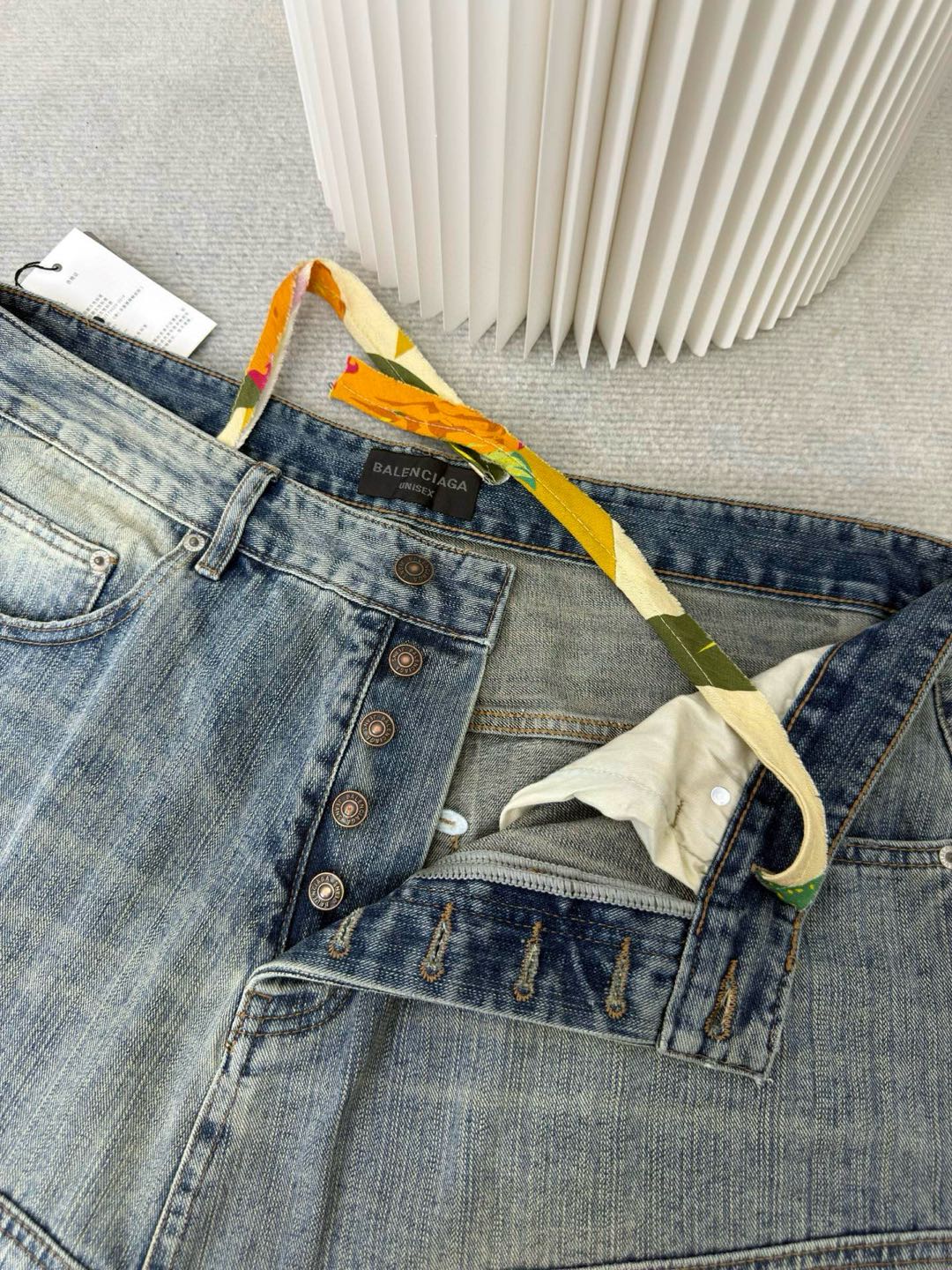 BALENCIAGA Men's George V Baggy Pants "Black"（814161TQW641089）