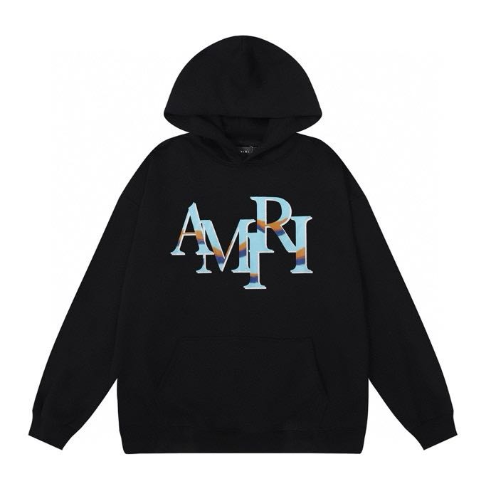 AMIRI Men's Pullover Hoodie with Gradient Logo Print (PS24MJL021-001）