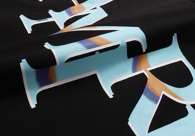 AMIRI Men's Pullover Hoodie with Gradient Logo Print (PS24MJL021-001）