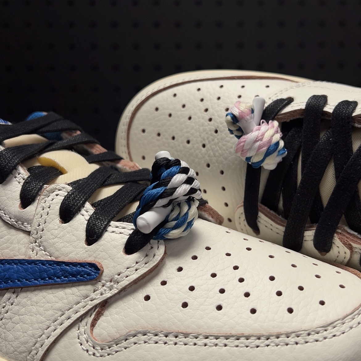 【LJR】Travis Scott × Fragment × Nike Air Jordan 1 Low OG "Sail/Military Blue" LJR (DM7866-104)