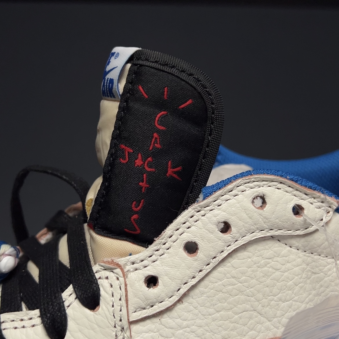 【LJR】Travis Scott × Fragment × Nike Air Jordan 1 Low OG "Sail/Military Blue" LJR (DM7866-104)