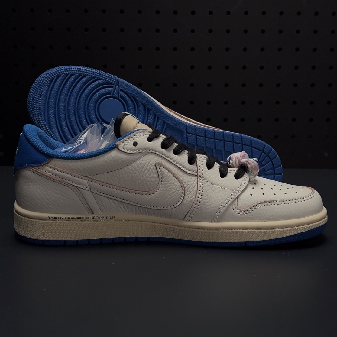 【LJR】Travis Scott × Fragment × Nike Air Jordan 1 Low OG "Sail/Military Blue" LJR (DM7866-104)