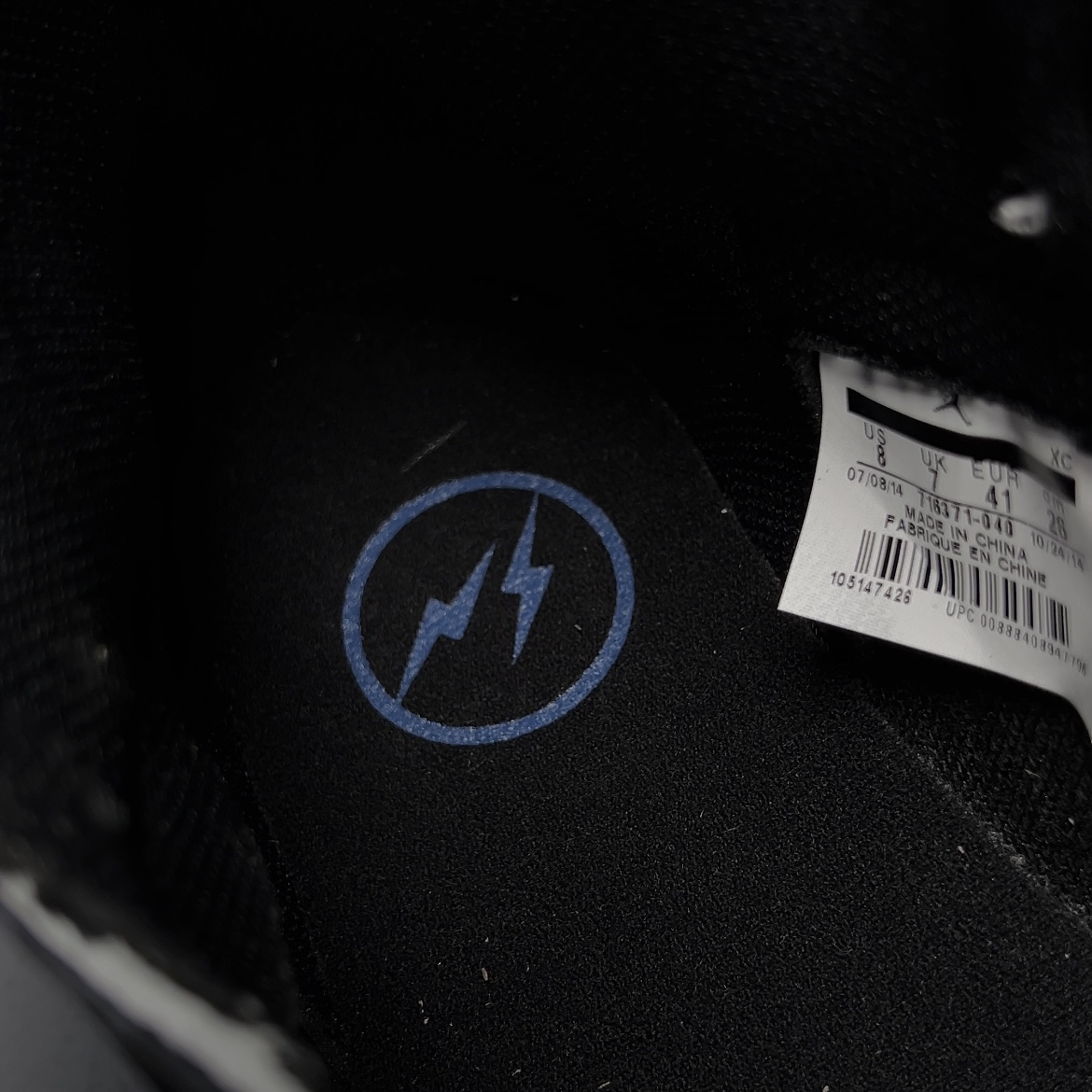 【LJR】fragment design × Nike Air Jordan 1 RETRO High "Black/Sport Royal-White"LJR (716371-040)