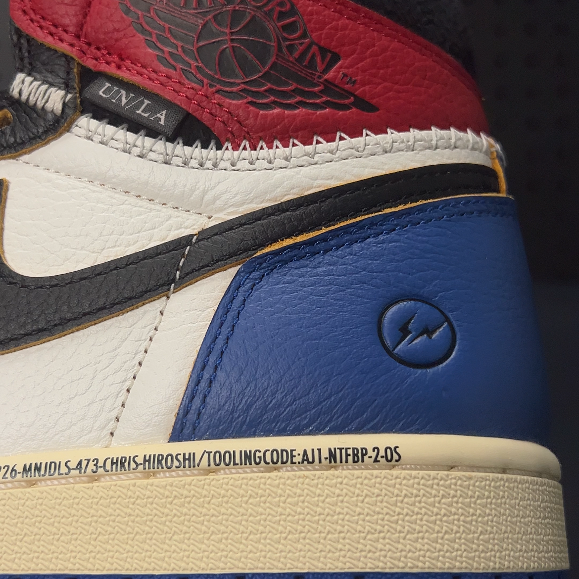 【LJR】fragment design × UNION × Nike Air Jordan 1 High OG "Varsity Red/Sport Royal"(IO7847-002)