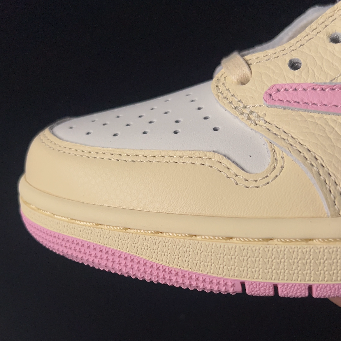 【LJR】Travis Scott × Nike Air Jordan 1 Low OG "Muslin/Shy Pink"  (IQ7604-100)