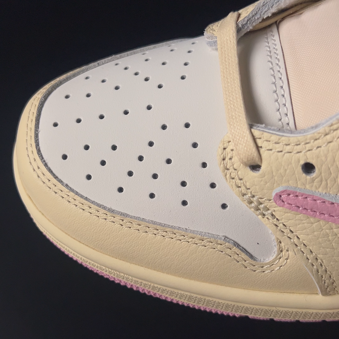【LJR】Travis Scott × Nike Air Jordan 1 Low OG "Muslin/Shy Pink"  (IQ7604-100)