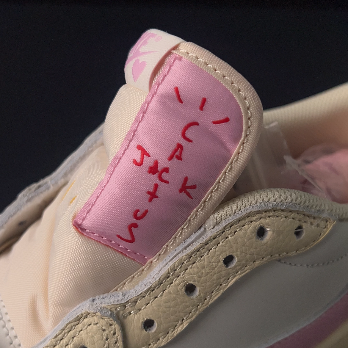 【LJR】Travis Scott × Nike Air Jordan 1 Low OG "Muslin/Shy Pink"  (IQ7604-100)