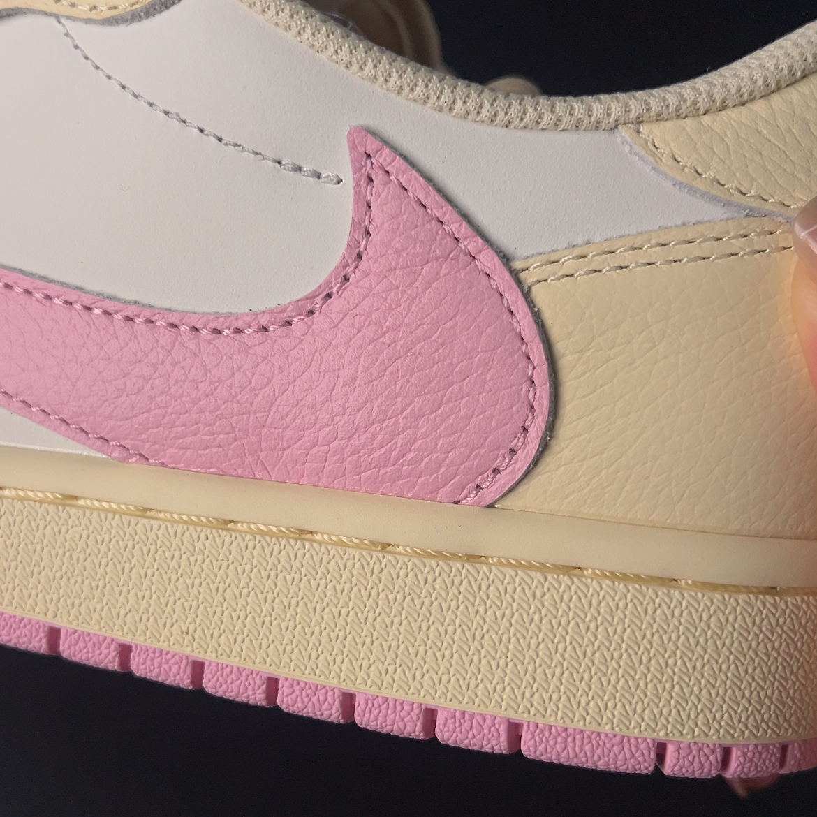 【LJR】Travis Scott × Nike Air Jordan 1 Low OG "Muslin/Shy Pink"  (IQ7604-100)
