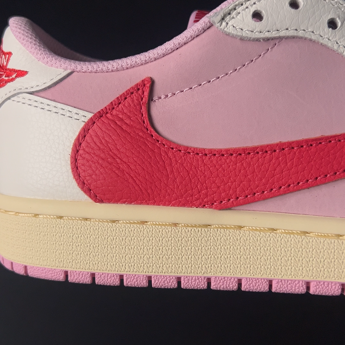 【LJR】Travis Scott × Nike Air Jordan 1 Low OG "Sail/Tropical Pink" (IQ7604-101)