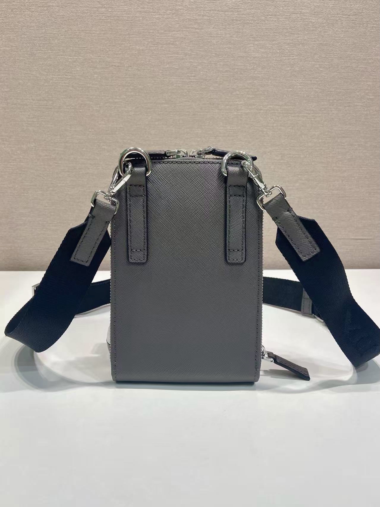 PRADA Saffiano Leather Smartphone Case "Gray" (2ZH126_053_F0170)