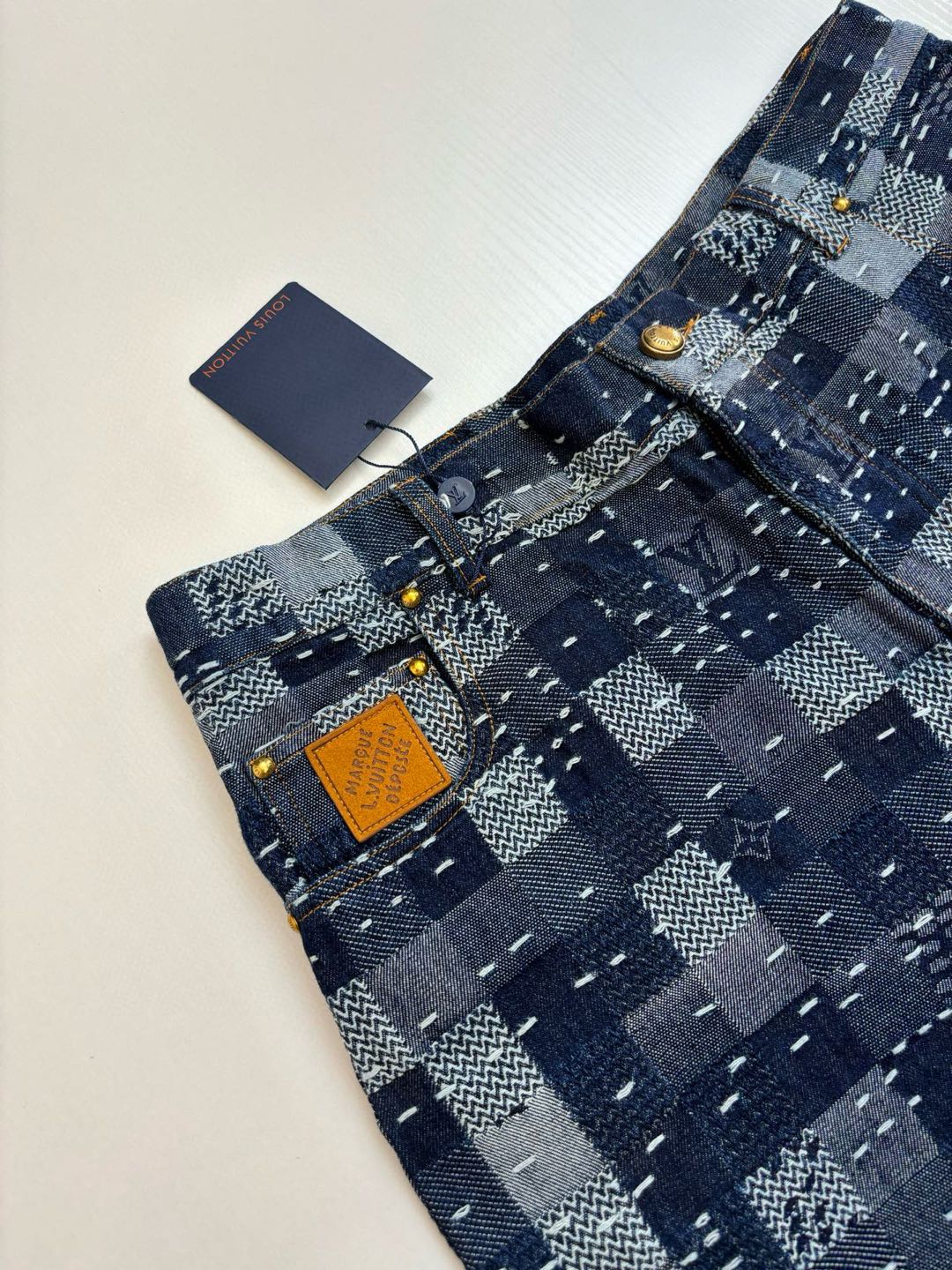 Louis Vuitton Damier denim skate pants（1AILSF）