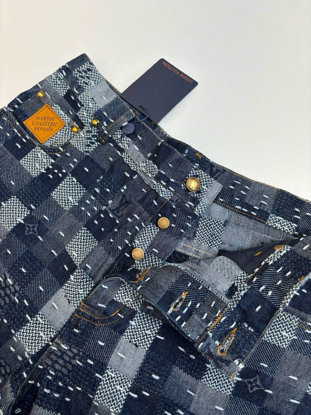Louis Vuitton Damier denim skate pants（1AILSF）