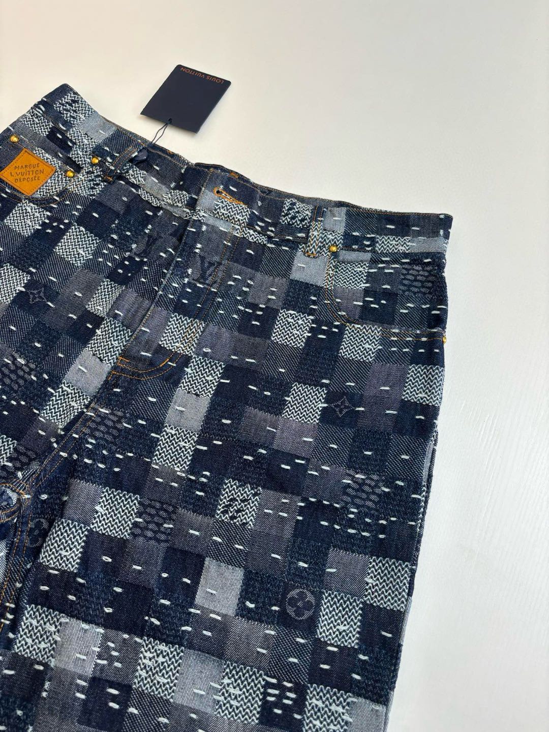 Louis Vuitton Damier denim skate pants（1AILSF）