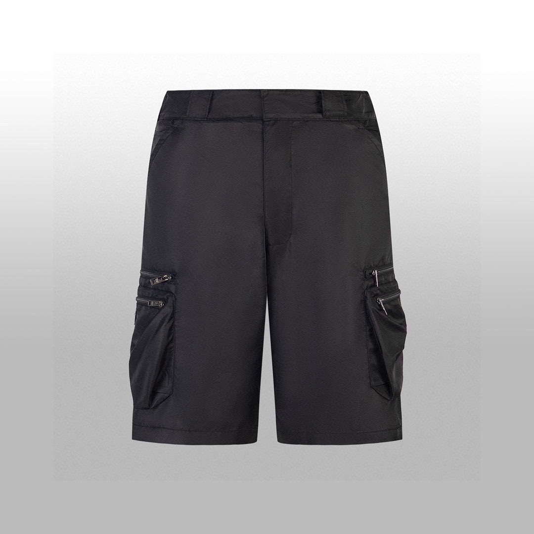 Prada Logo Plaque Zipped Shorts(SPH3931WQ8F0002）